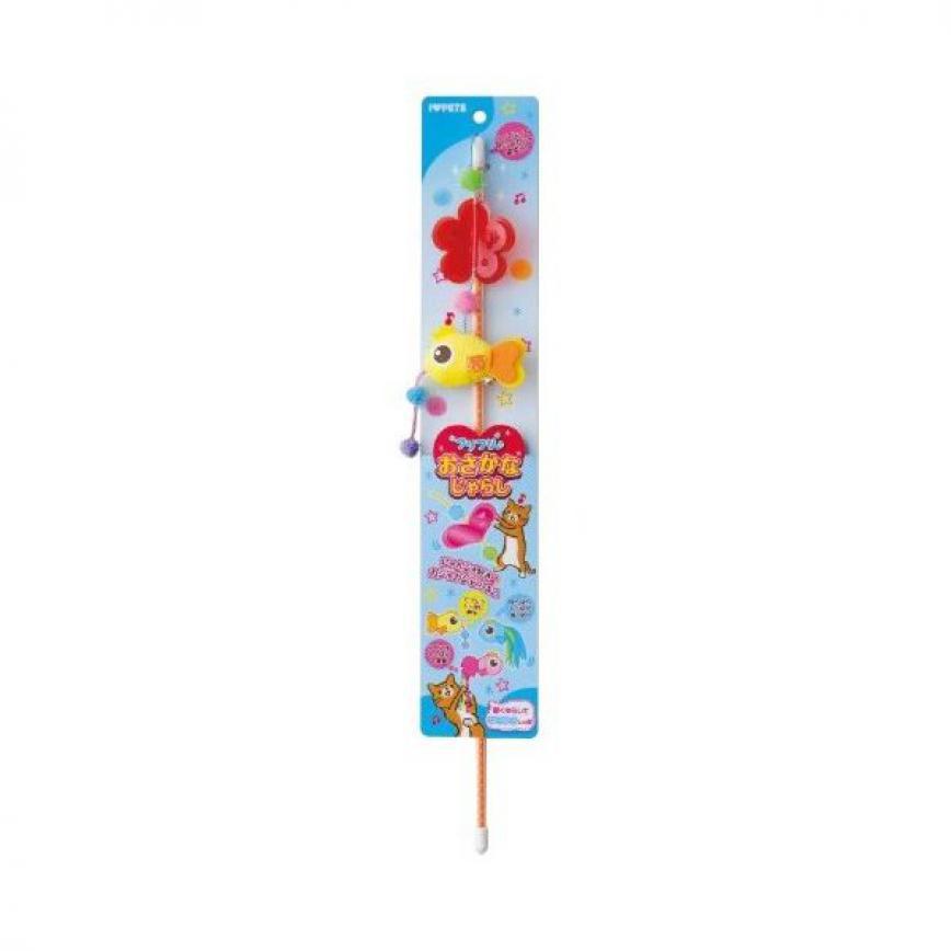 日本Bonbi ILOVEPETS 魚逗貓棒 黃色 (停售)
