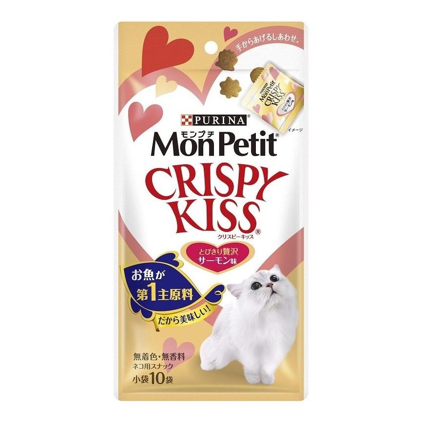 日本MonPetit Crispy Kiss 貓零食 貓脆餅 高級三文魚味 30g (金)