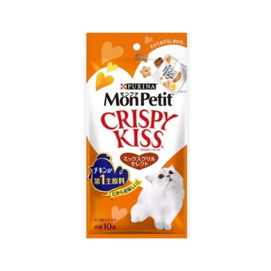 日本MonPetit Crispy Kiss 貓零食 貓脆餅 烤肉味 30g (橙)