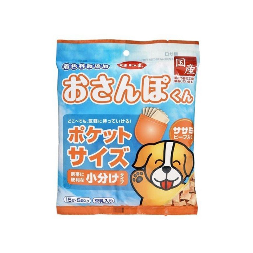 日本d.b.f 狗狗滋味肉粒 雞肉及牛肉味 15g 5袋入 (橙) (TBS)