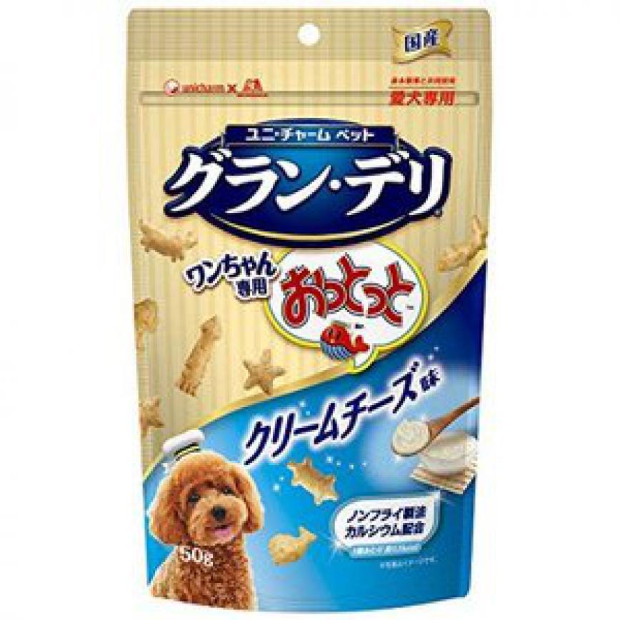 Unicharm 狗零食 日本狗狗魚仔餅 奶油味 50g (藍)
