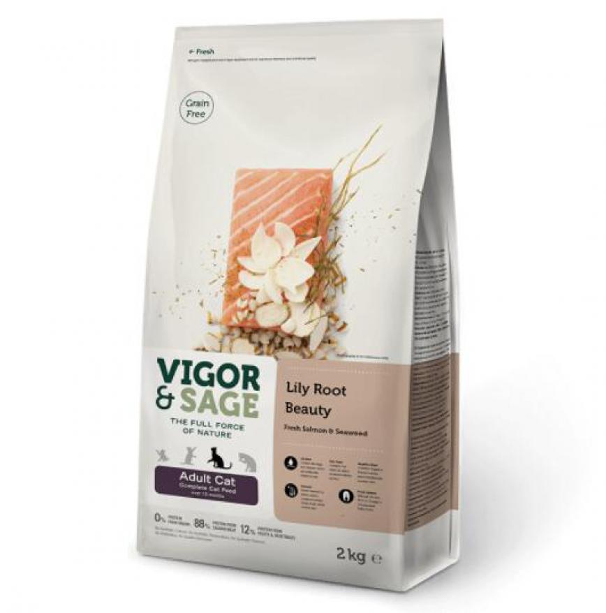 VIGOR & SAGE 無穀物天然糧 百合美毛成貓 Lily Root Beauty Adult Cat 400g (賞味期限 2019.08.02) 圖 1
