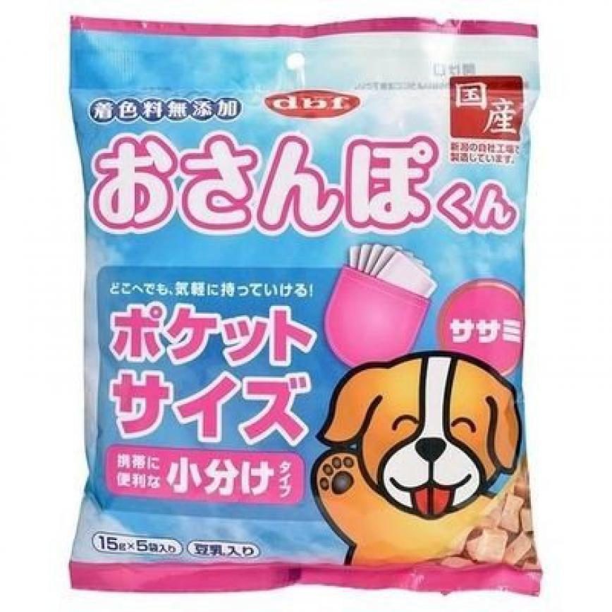 日本d.b.f 狗狗滋味肉粒 雞肉味 15g 5袋入 (粉紅) (停售)