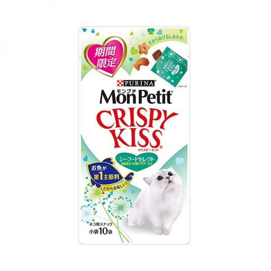 日本MonPetit Crispy Kiss 貓零食 貓脆餅 鰹魚味 30g - 2019年春夏限定 (淺綠)