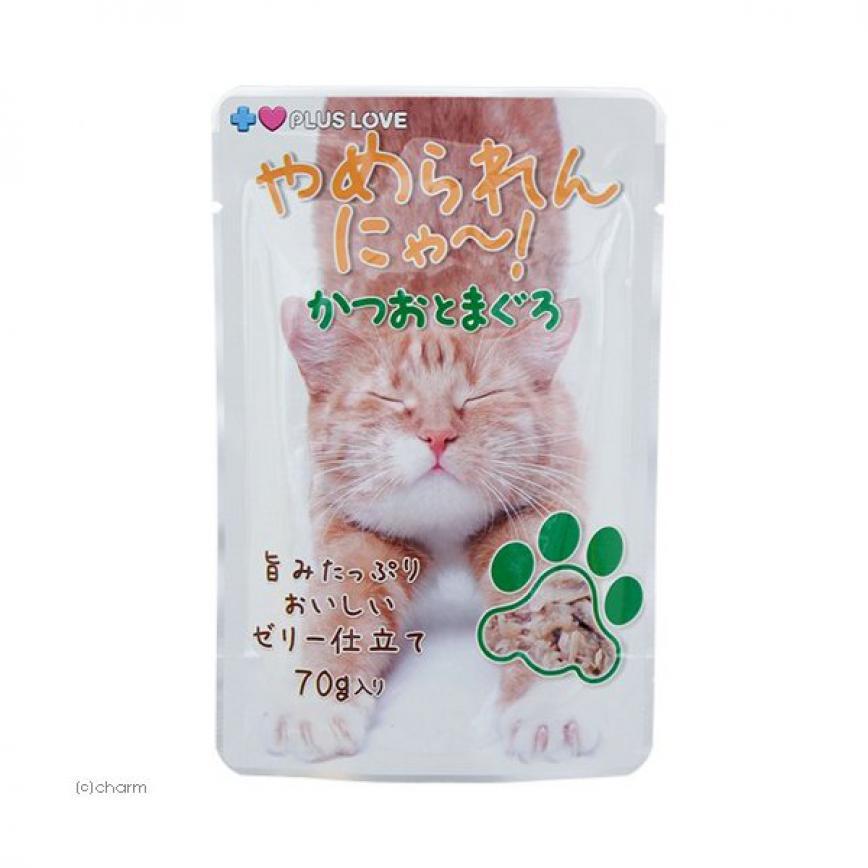 日本Plus Love 袋裝濕糧 鰹魚及金槍魚味 70g 圖 1