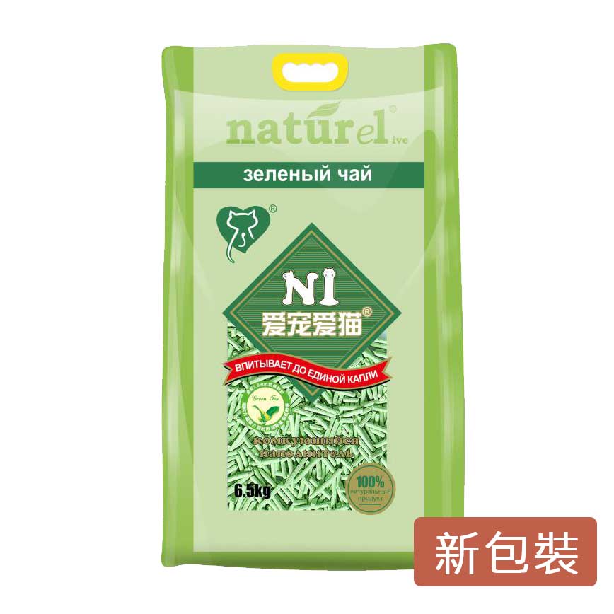 N1 naturel 天然玉米 豆腐貓砂 綠茶味 17.5L / 6.5kg - 限時優惠 (平行進口)