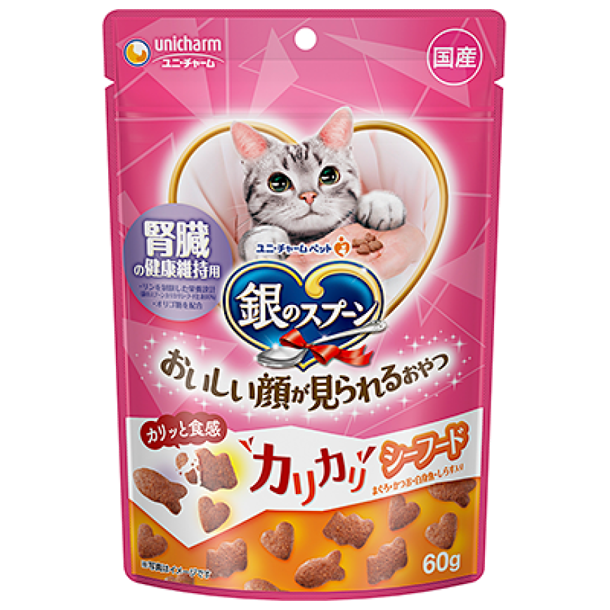 Unicharm 貓脆餅 腎臓健康配方 海鮮味 60g