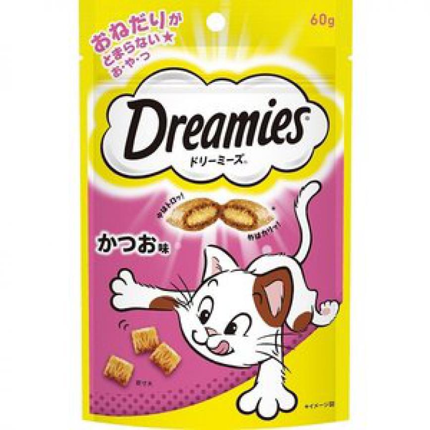 日本Dreamies 護齒夾心酥 鰹魚味 60g (粉紅)