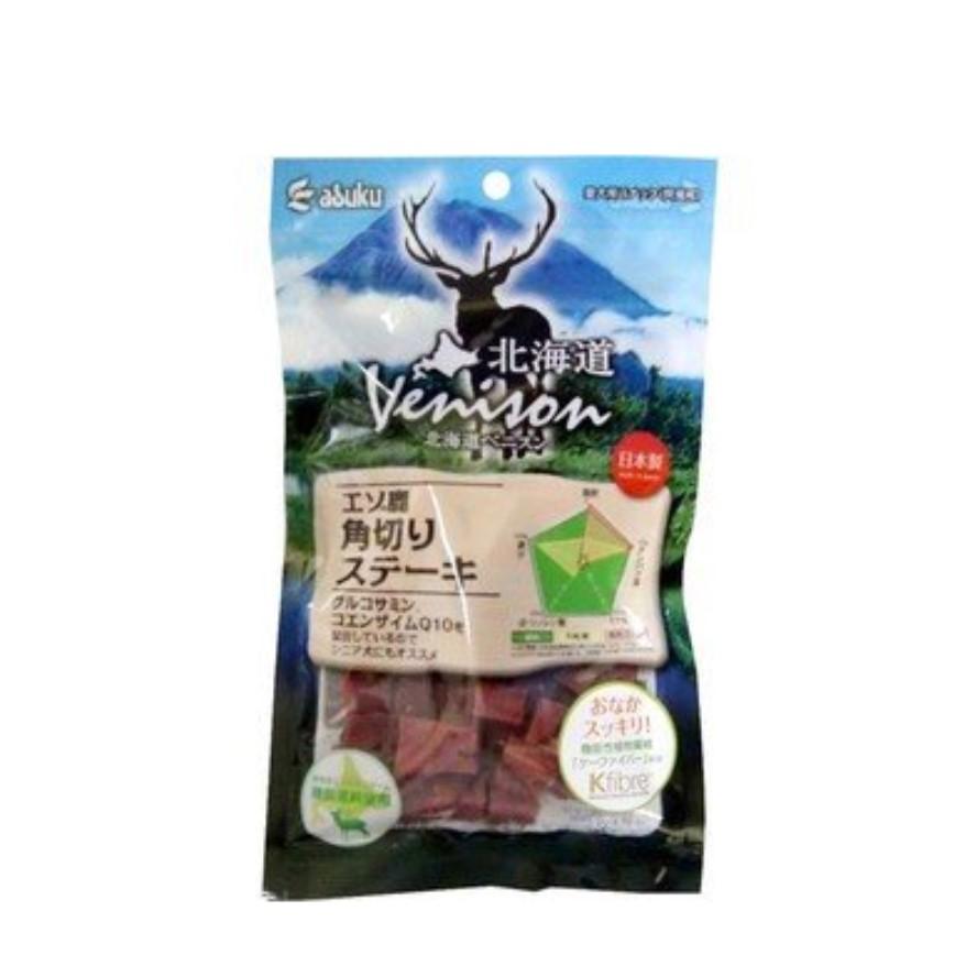 日本ASUKU 狗零食 北海道 鹿肉切角塊 130g 圖 1