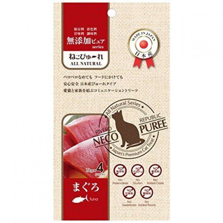 Riverd Republic 貓貓頂級無添加肉泥 吞拿魚味 52g (紅) (4本) (CTCJFW0124127)