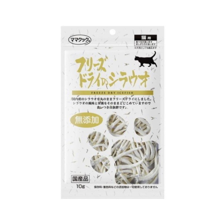 日本但馬高原 貓狗小食 凍乾銀魚 10g (白)