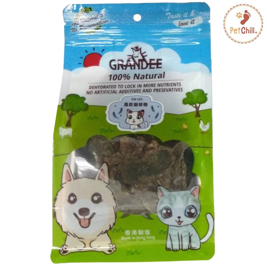 GRANDEE 香港製造 天然風乾小食 貓草鴨胸片 50g (GD/08-50)