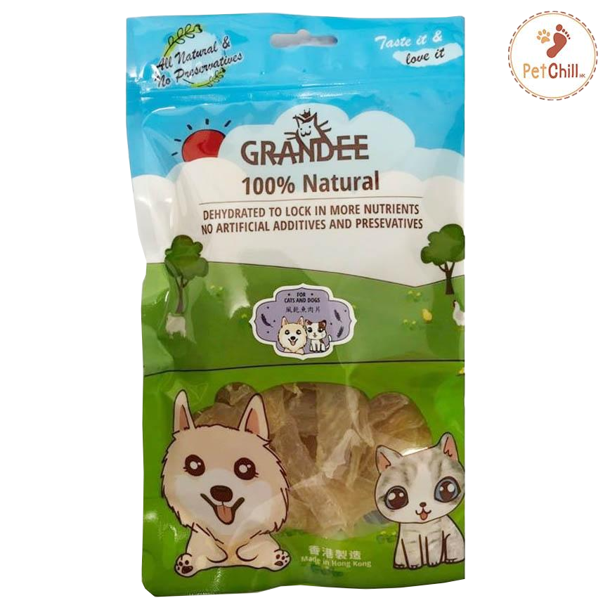 GRANDEE 香港製造 天然風乾小食 純魚肉片 50g (貓犬用) (GD/29)