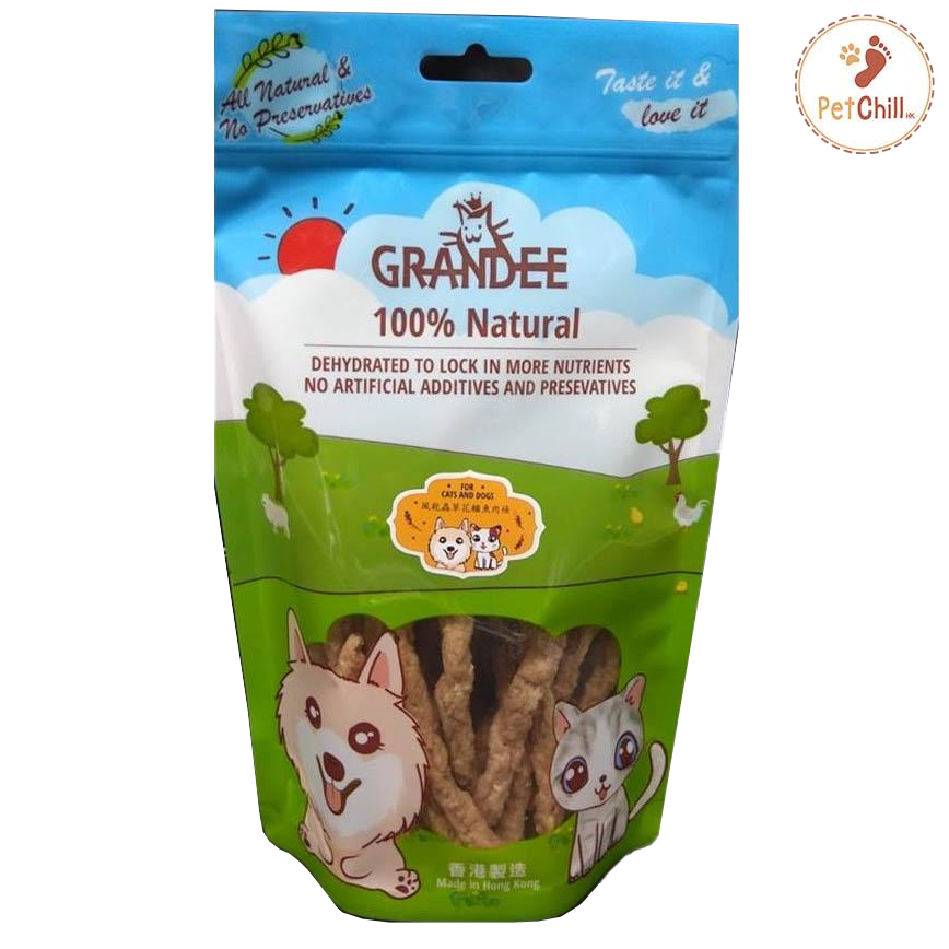 GRANDEE 香港製造 天然風乾小食 蟲草花鱷魚肉 50g (貓犬用) (GD/26-50)