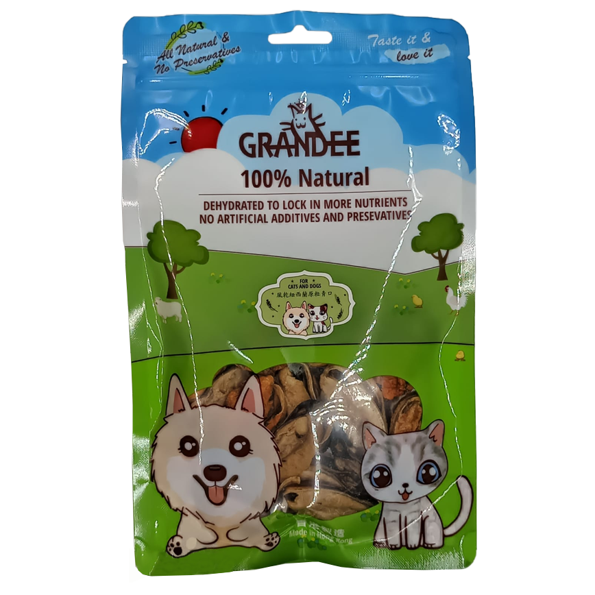 GRANDEE 香港製造 天然風乾小食 紐西蘭原粒青口 50g (貓犬用) (GD/15-50)