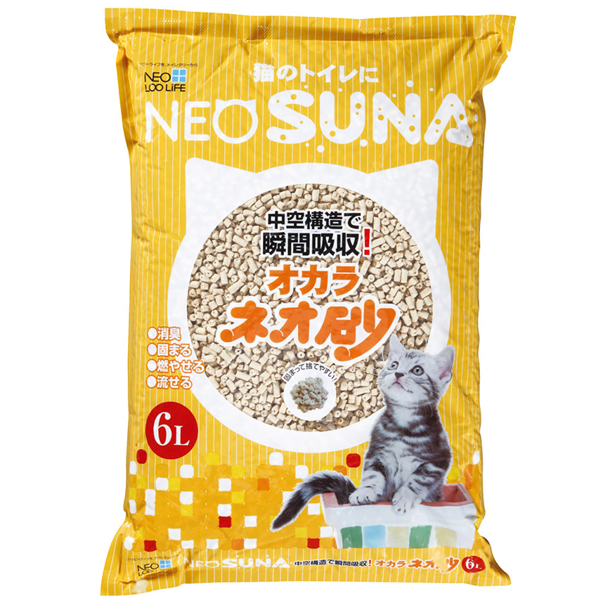日本NEO SUNA 通心 豆腐貓砂 6L (黃色) TBS 圖 1