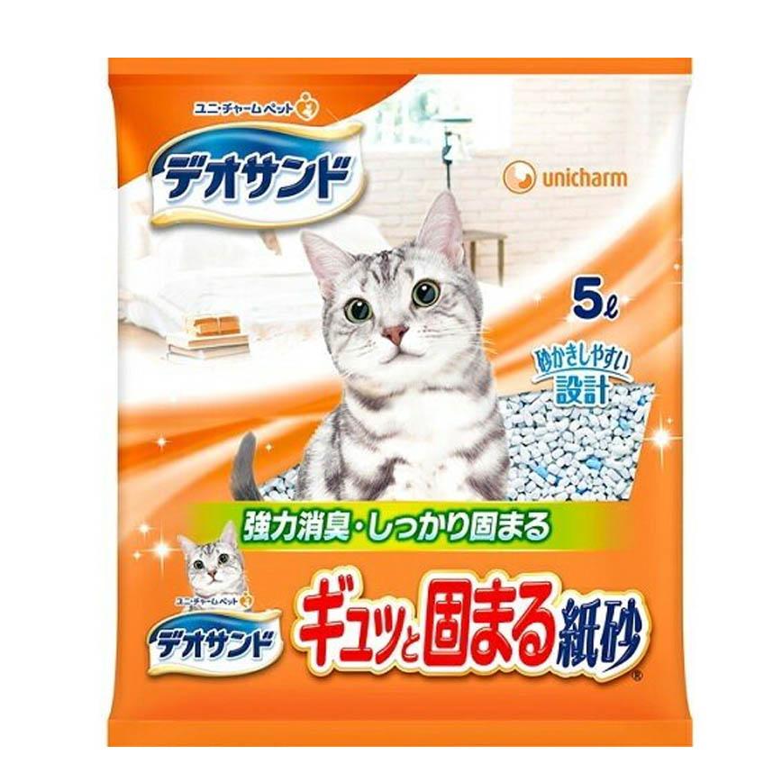 Unicharm 日本變色消臭 紙貓砂 5L