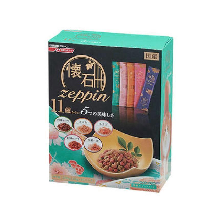 日本Petline 懷石料理貓零食 混合海鮮及芝士味 11歲貓適用 220g (藍綠) (NKZD184)