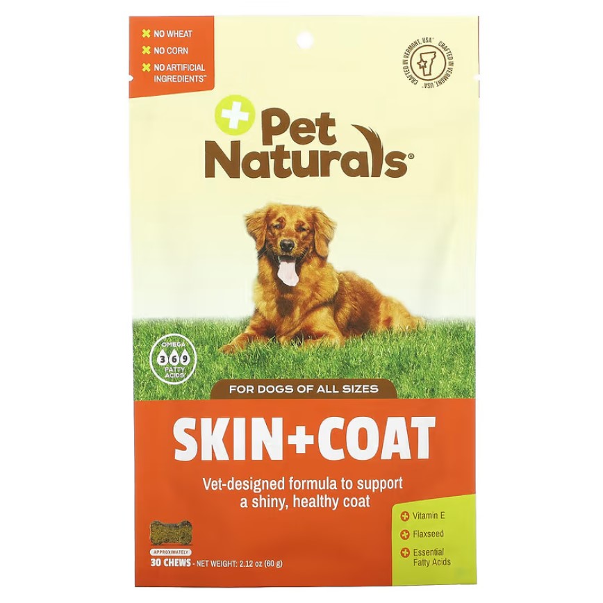 Pet Naturals 功能狗小食 美毛咀嚼片 30片 60g (070090E)