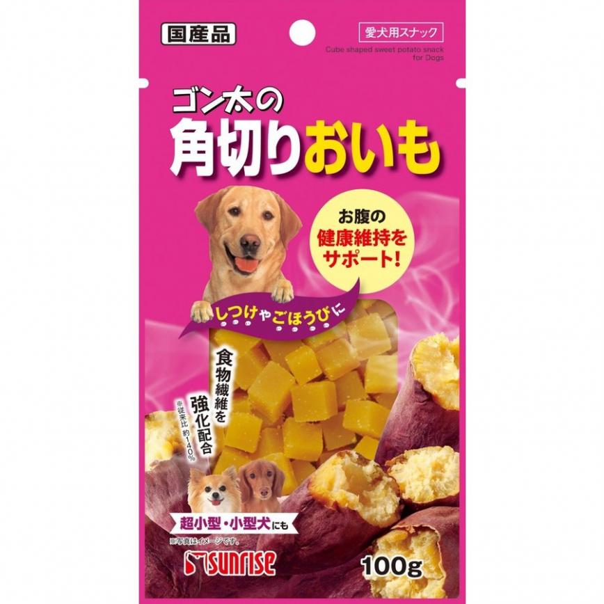 日本Sunrise 狗零食 狗狗一口 高纖健腸番薯零食 100g (桃紅)