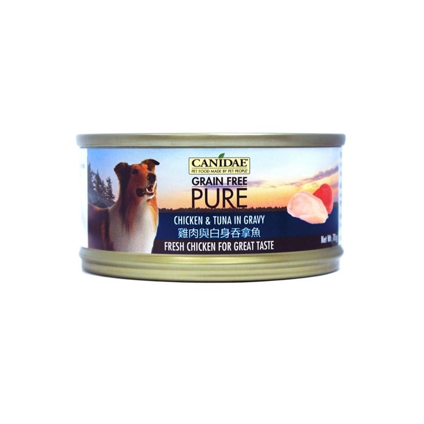 CANIDAE 咖比 PURE 狗罐頭 雞肉及白身吞拿魚 Chicken & Tuna Gravy 70g (6212/6211) (停售)