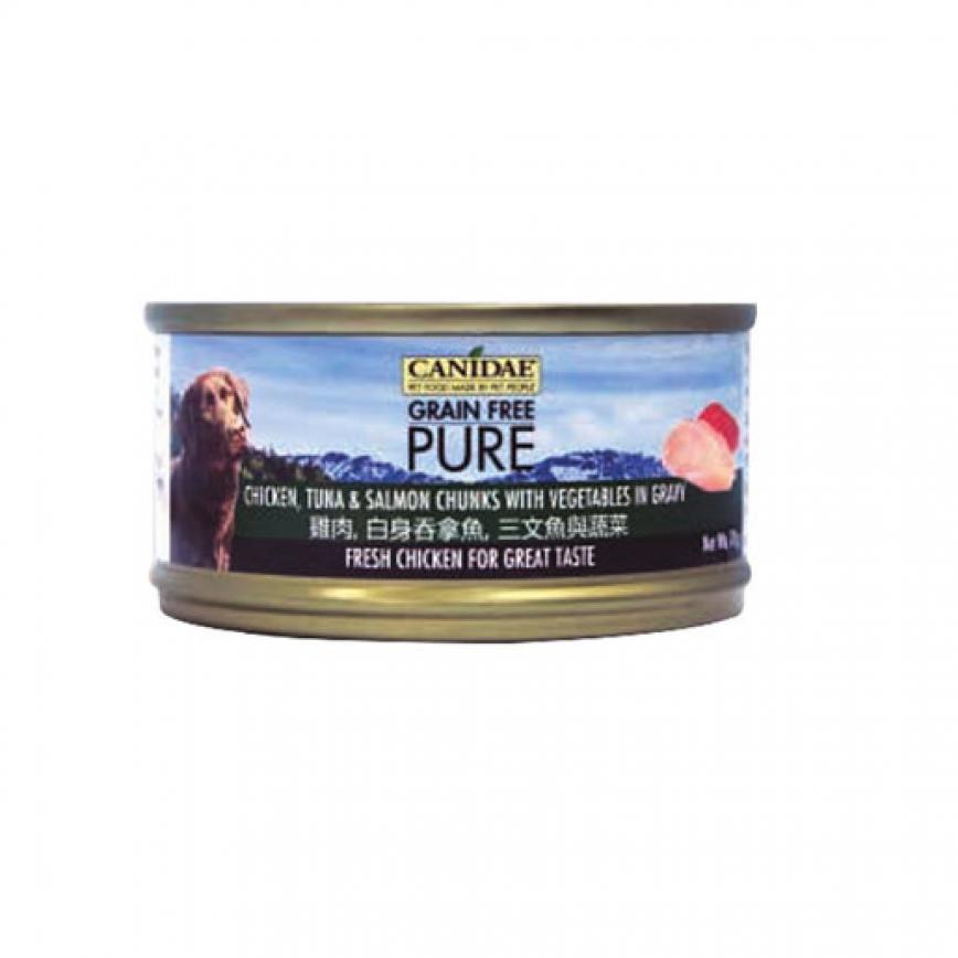CANIDAE 咖比 PURE 狗罐頭 雞肉白身吞拿魚三文魚及蔬菜 Chicken & Salmon in Pumpkin Soup 156g (6218) (停售)