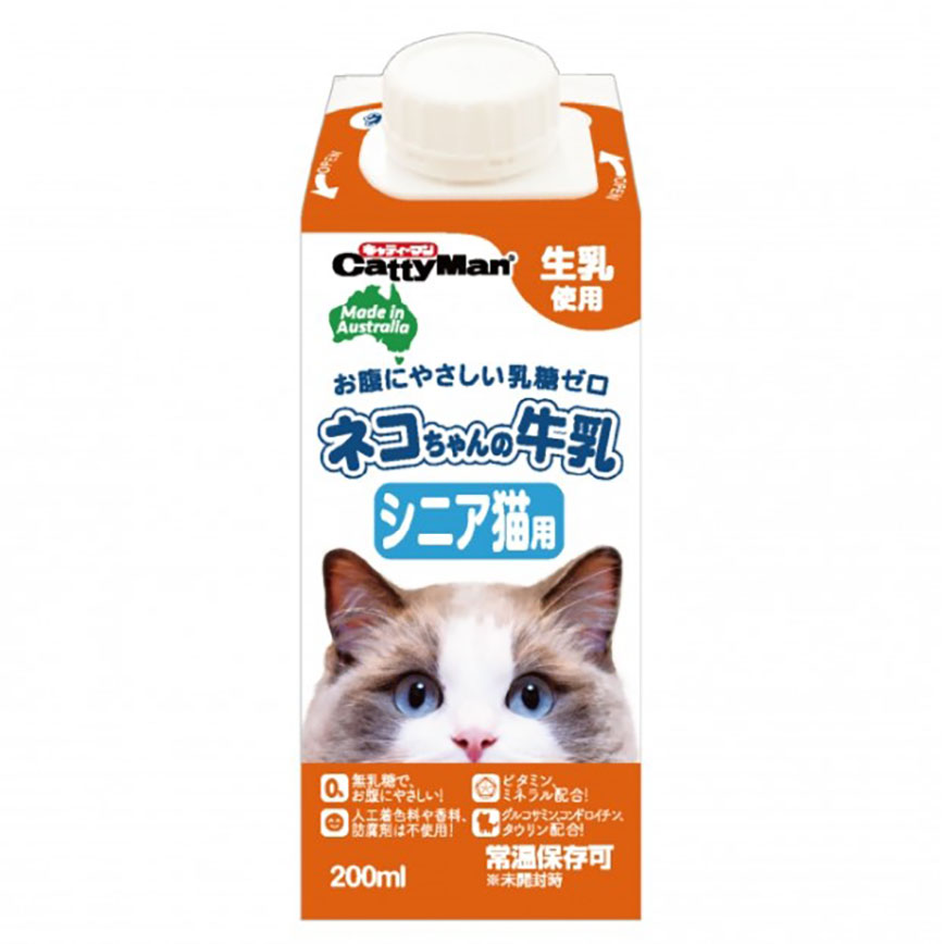 日本CattyMan 高齡貓用牛乳牛奶 200ml