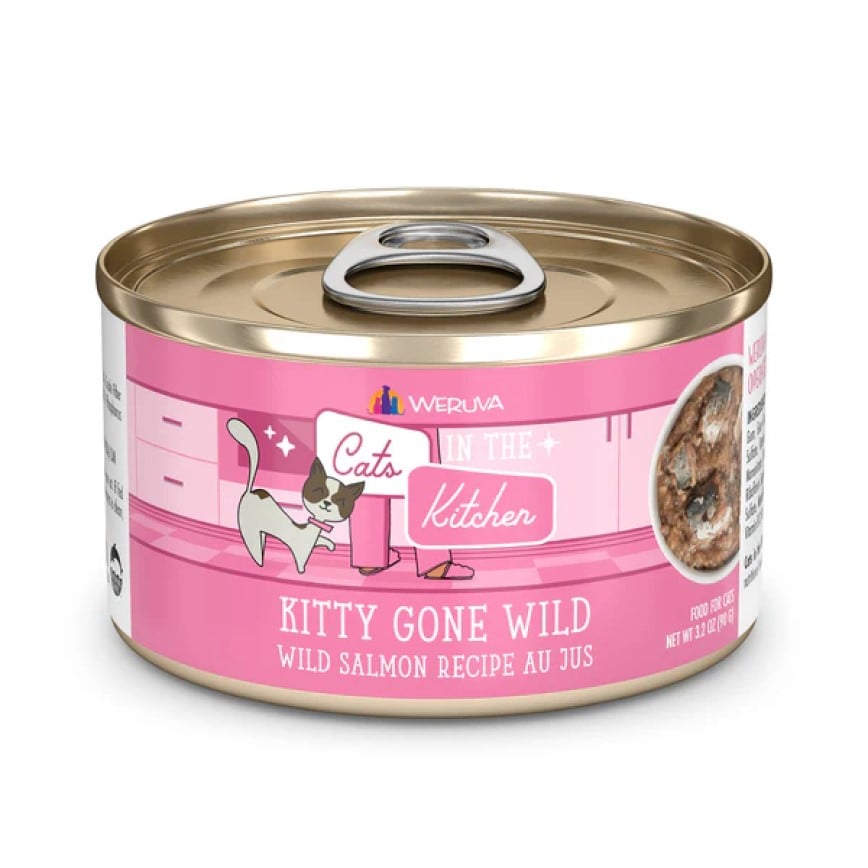 WeRuVa 貓罐頭 主食罐 野生三文魚及魚湯 Kitty Gone Wild 90g (001047) 圖 1