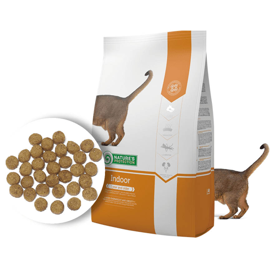 Nature's Protection 貓糧 成貓糧 貓隻系列 室內配方 18kg 白橙 (FI34818K) 圖 1