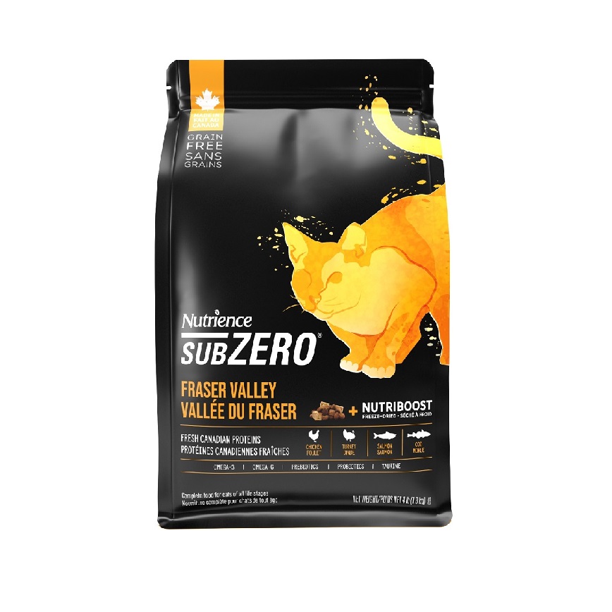 Nutrience SUBZERO 無穀物貓糧 全貓配方 凍乾脫水鮮雞肉配火雞及海魚 4lb 1.8kg (C2905) (黃黑) 圖 1