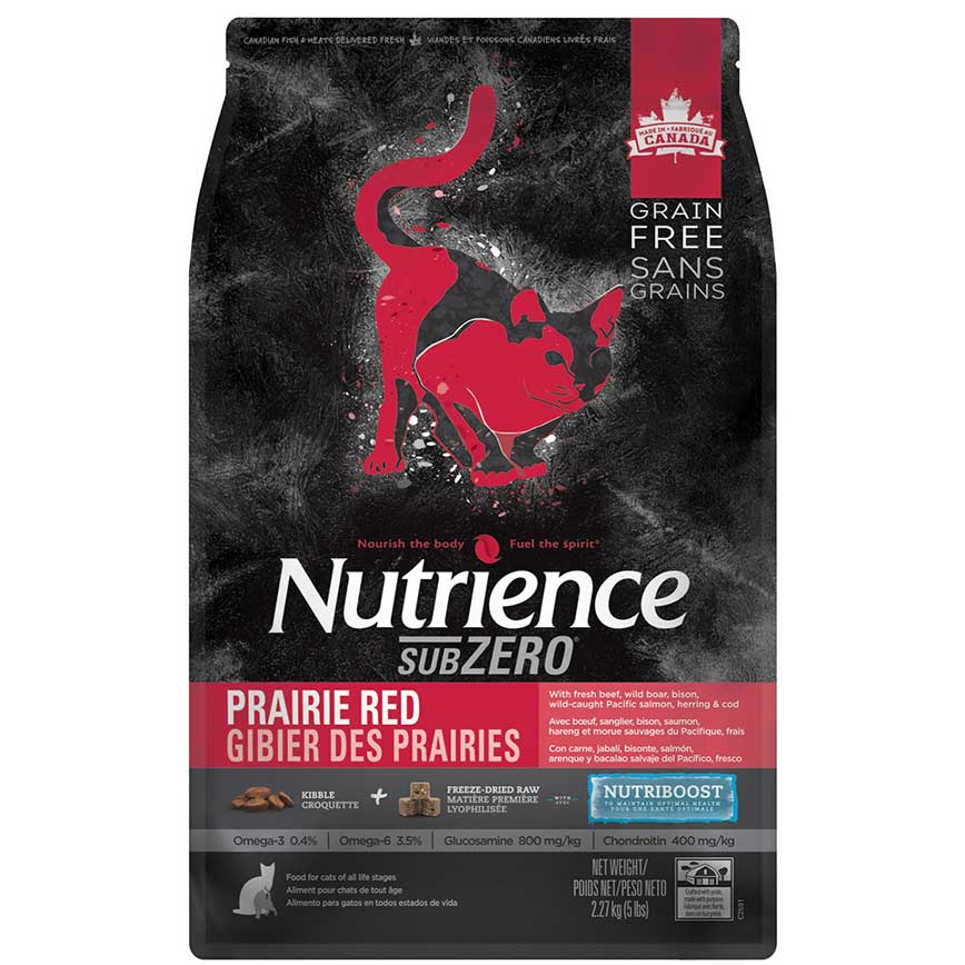 Nutrience SUBZERO 無穀物貓糧 全貓配方 凍乾脫水鮮牛肝配紅肉及海魚 5lbs 2.27kg (C2591C) (紅黑) 圖 1