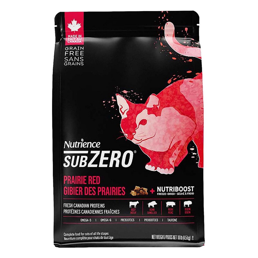 Nutrience SUBZERO 無穀物貓糧 全貓配方 凍乾脫水鮮牛肝配紅肉及海魚 10lb 4.5kg (C2908C) (紅黑) 圖 2