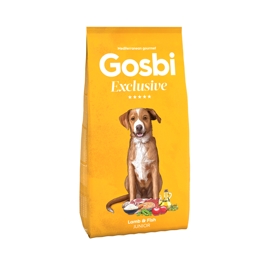 Gosbi Exclusive 狗糧 全營養蔬果系列 中大型幼犬配方 羊肉及魚肉 12kg (JUN12K)