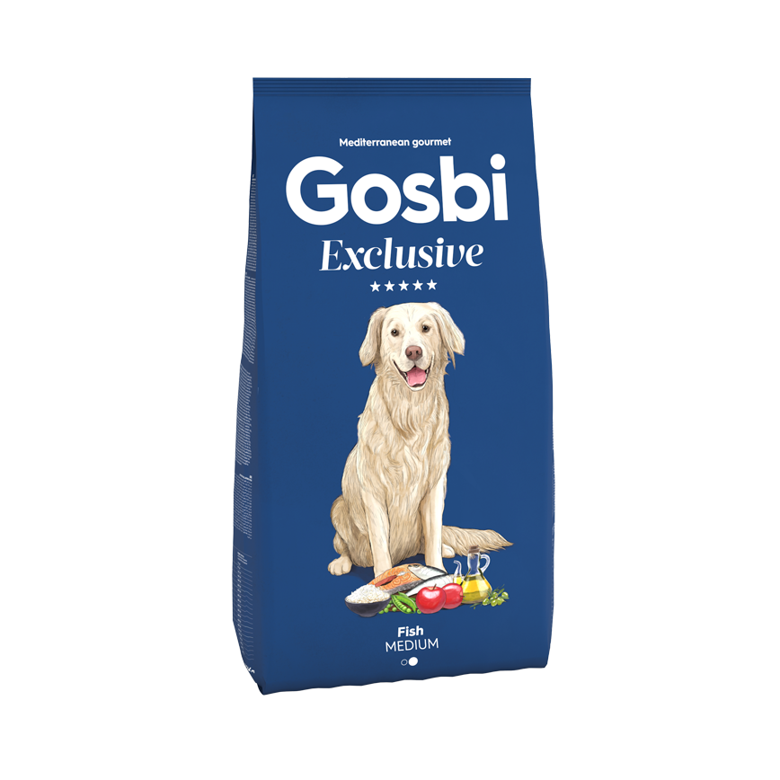 Gosbi Exclusive 狗糧 全營養蔬果系列 中型成犬配方 純魚肉 3kg (MEF3K)