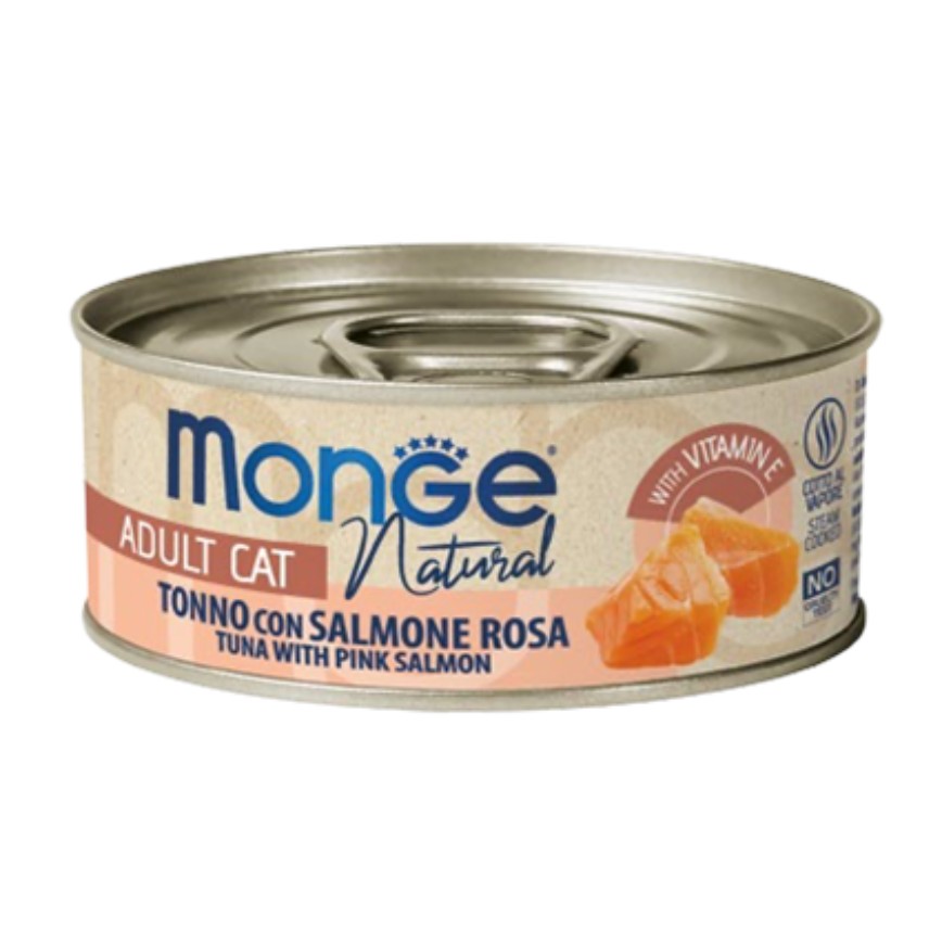 Monge 貓罐頭 高蛋白質野生海洋系列 太平洋吞拿魚三文魚 80g (MO7245) (新舊包裝隨機發貨) 圖 1