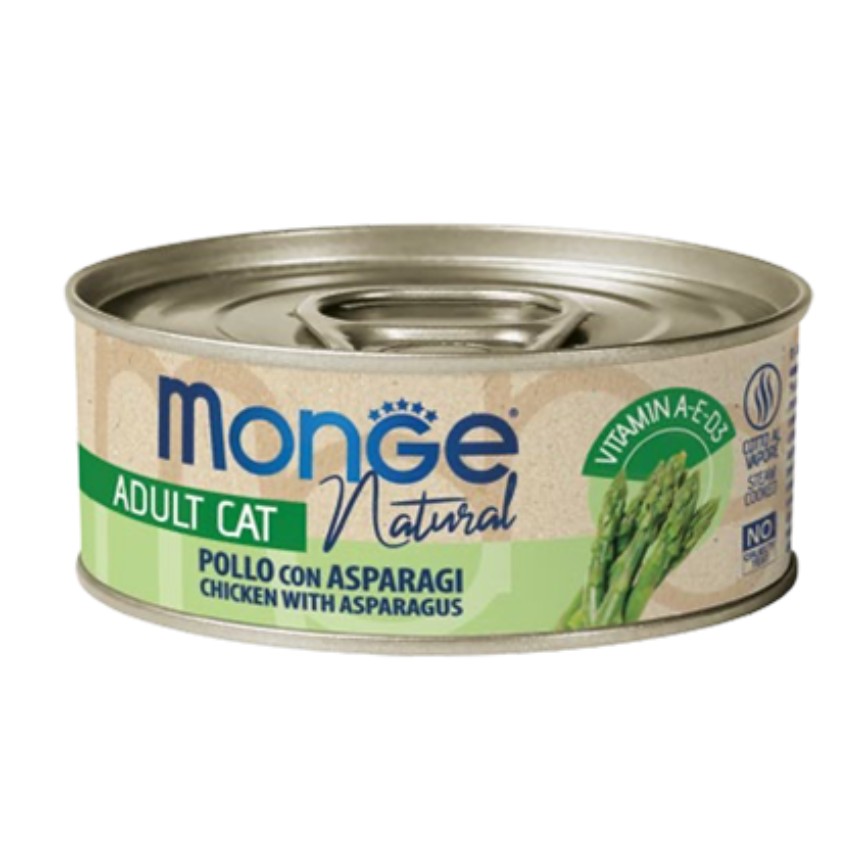 Monge 貓罐頭 主食系列 雞肉蘆筍 80g (MO7320) (新舊包裝隨機發貨) 圖 1