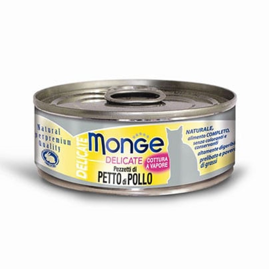 Monge Delicate 主食貓罐頭 鮮雞肉 80g (MO7283) (新舊包裝隨機發貨) 圖 2