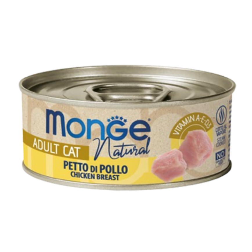 Monge Delicate 主食貓罐頭 鮮雞肉 80g (MO7283) (新舊包裝隨機發貨) 圖 1