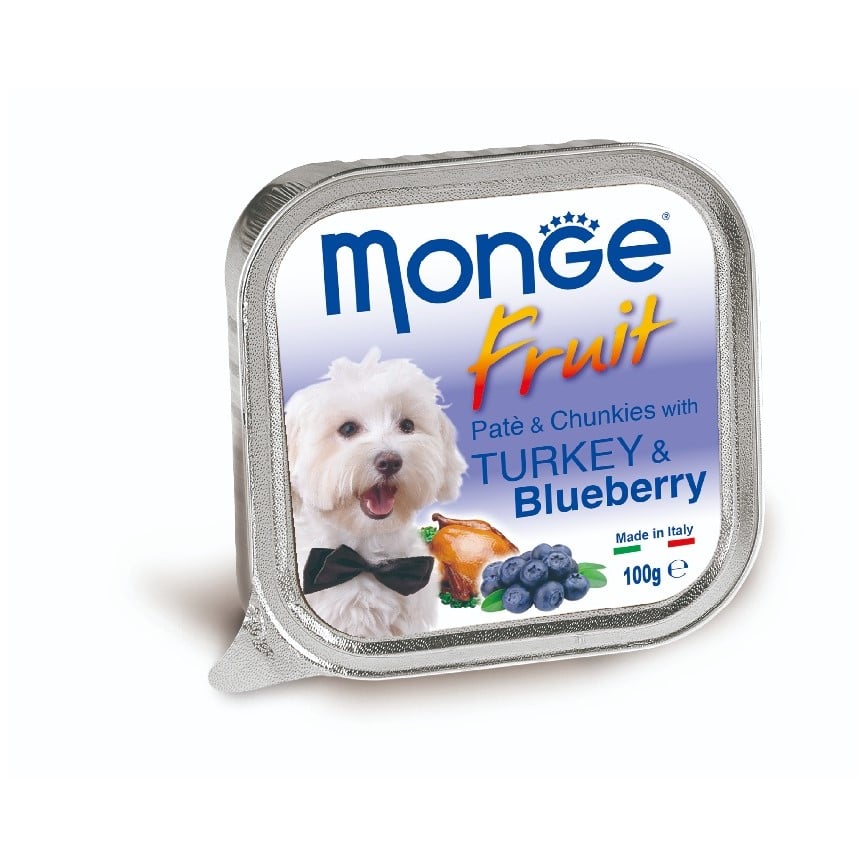 Monge Fruits 狗餐盒 火雞藍莓 100g (MO3208) (新舊包裝隨機發貨) 圖 2