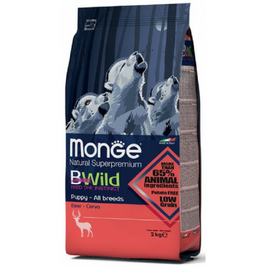 Monge Bwild 狗糧 低穀物野生系列 幼犬配方 鹿肉 2.5kg (MO1853)