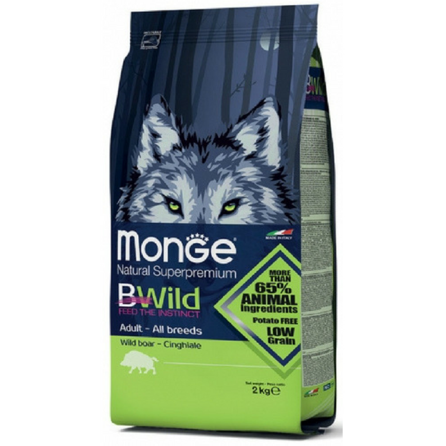 Monge Bwild 狗糧 低穀物野生系列 成犬配方 豬肉 15kg (MO6038)
