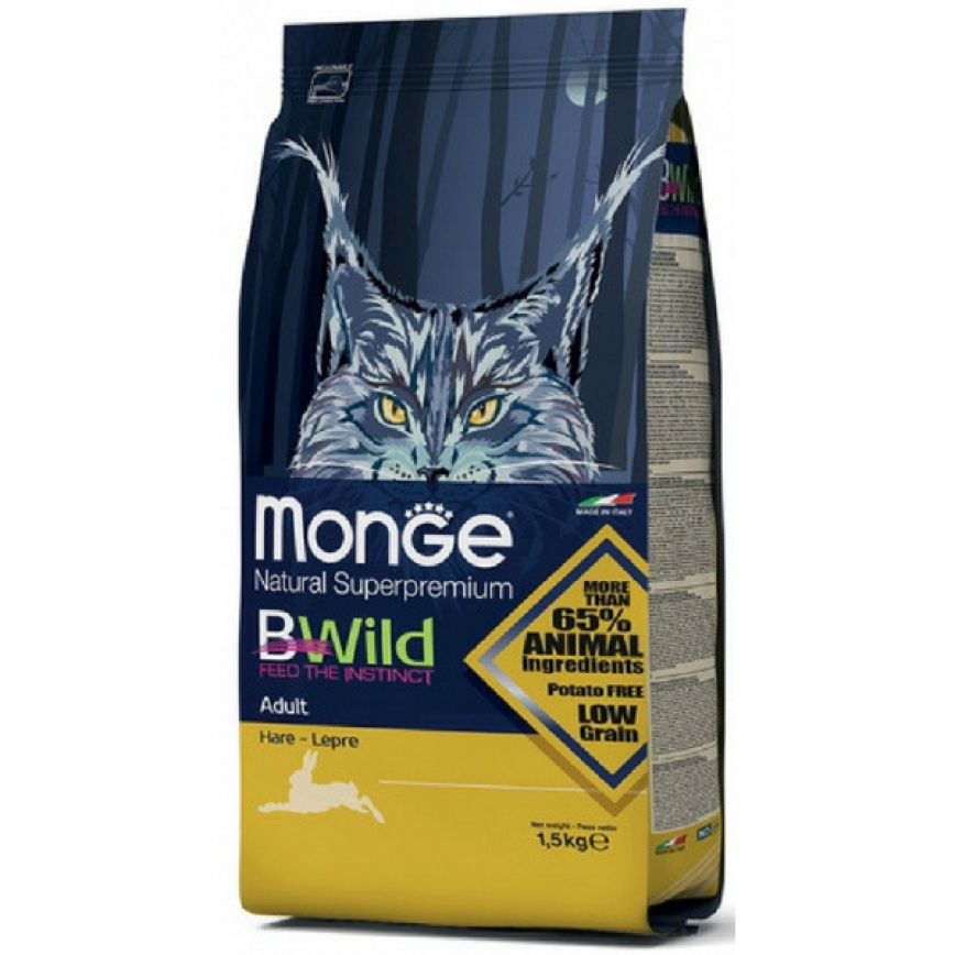 Monge Bwild 貓糧 低穀物野生系列 成貓配方 兔肉 1.5kg (MO20030)