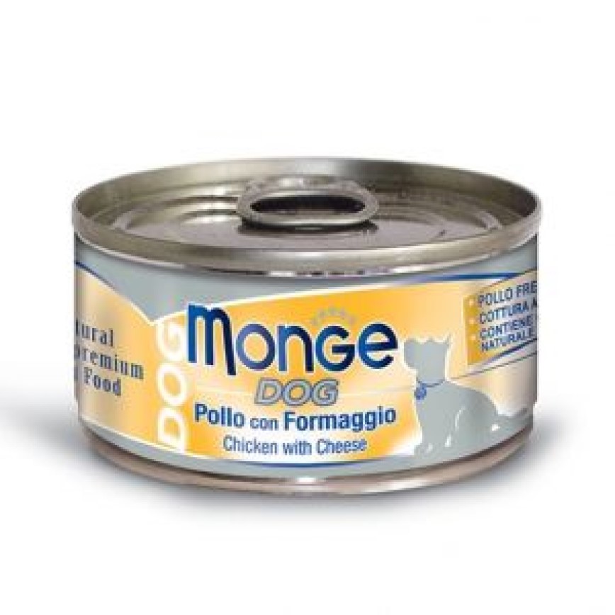 Monge Natural 真肉絲狗罐 雞肉芝士 95g (MO6934) (新舊包裝隨機發貨) 圖 2